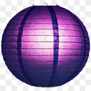 Violet Ribbed Paper Lanterns - Sphere, HD Png Download