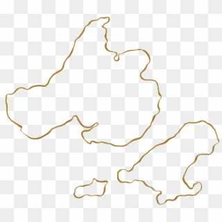 Gold Outline Of Madison Lakes , Png Download, Transparent Png