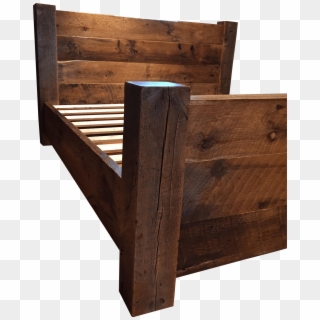 Chandos Reclaimed Barn Wood And Beam Platform Bed - Reclaimed Barn Wood To Furniture, HD Png Download