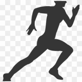 Athlete Running Silhouette Png, Transparent Png