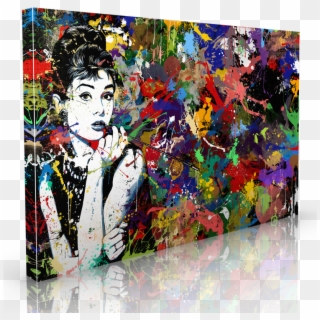 Maxwell Dickson Audrey Hepburn Painting Print On Wrapped - Audrey Hepburn Abstract Prints, HD Png Download
