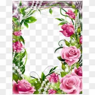 Pink Rose Border Png - Imagenes De Caratulas De Rosas, Transparent Png