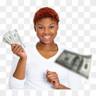 Cash In Hand Png - Women Cash Money Png, Transparent Png
