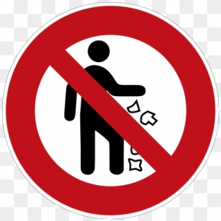 No Littering Pictogram - Traffic Sign, HD Png Download