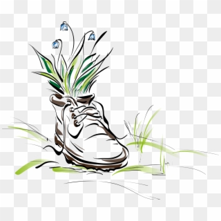 Shoe,hiking Lace, - Spring Walking Clipart, HD Png Download