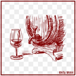 Red Wine Champagne Barrel White Wine - Botte Disegno, HD Png Download