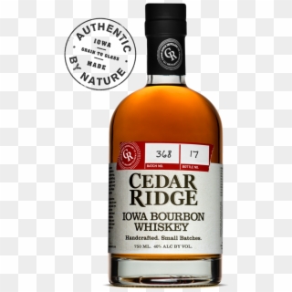 Iowa Bourbon Whiskey - Cedar Ridge Whiskey Bottle, HD Png Download