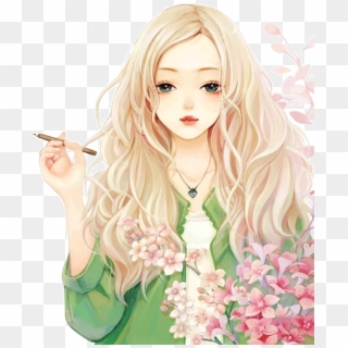 Anime Girl Blonde Hair, HD Png Download