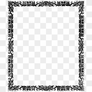 Border Frame Pattern Design Framework - Frame Black And White, HD Png Download