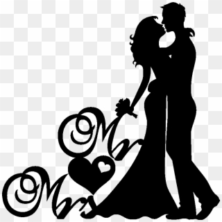 Sticker Mariage Mr Mrs Ambiance Sticker Kc - Mr And Mrs Silhouette, HD Png Download