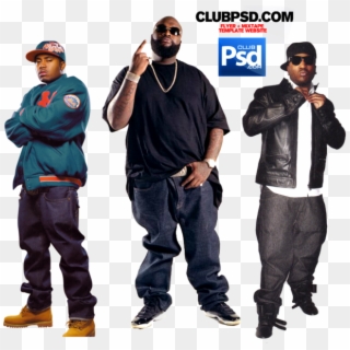 3 Rappers - Rick Ross Wearing Levis Jeans, HD Png Download