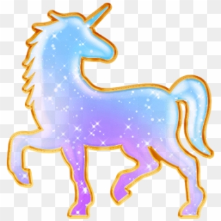 #dream #star #unicorn #cute #gold #colorful #night - Mane, HD Png Download