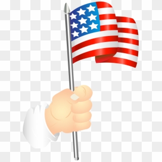 Hand With An American Flag Png Clip Art Image - Hand With Us Flag Png, Transparent Png