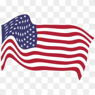 Clipart American Flag Breezy - Transparent American Flag Png, Png Download