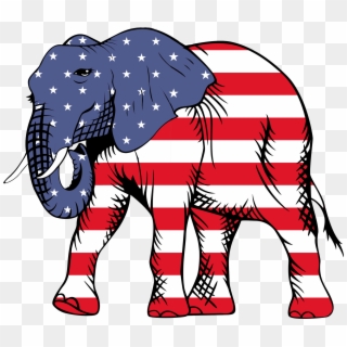 Elephant Usa American Flag 964294 - Vote Republican Png, Transparent Png