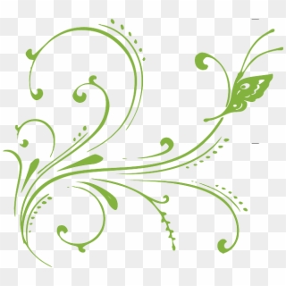 Vine Vector Png - Swirl Design Swirl Green Green Ornament Png, Transparent Png