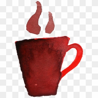 Free Download - Red Watercolor Coffee Png, Transparent Png