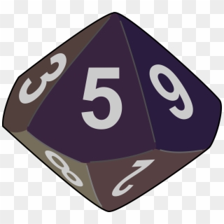 Clipart - 10 Sided Dice Png, Transparent Png