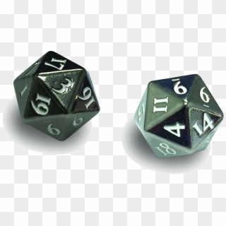Ultra Pro D20 Dice Set Heavy Metal Gun Metal With White - D20 Dice Transparent Png, Png Download