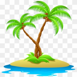 Free Png Download Island With Palm Trees Transparent - Island Clipart, Png Download