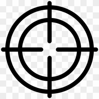 Crosshair Circle Target - White Goal Icon, HD Png Download