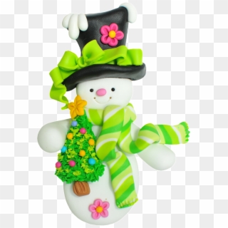 Green Transparent Free Buckle Snowman Png, Png Download