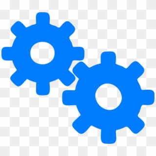 Small - Blue Gears Clip Art, HD Png Download