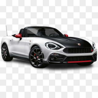 Download Black And White Fiat 124 Spider Abarth Car - Abarth 124 Spider Roadster, HD Png Download