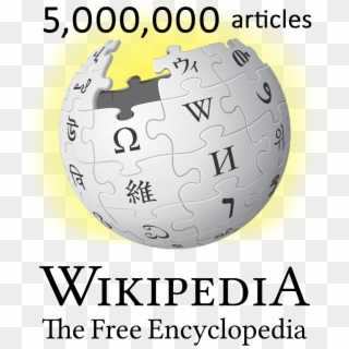 Wikipedia Logo V2 En 5 M Articles Glow - Wikipedia, HD Png Download