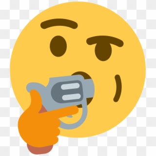 Kys Discord Emoji - Thinking Emoji Gun In Mouth, HD Png Download