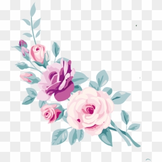 Floral Com Borboletas Rosa Png - Flower Text Dividers, Transparent Png