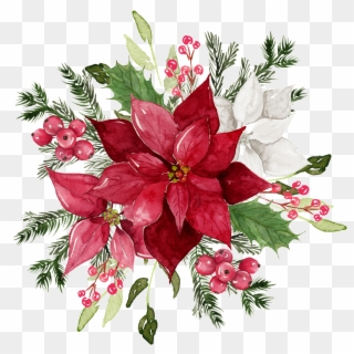 Red Watercolor Flowers Free Matting Vector Free Download - Red Flower Watercolor Png, Transparent Png