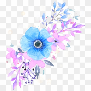 Watercolor Blue Flowers Blue Watercolor Flower Png Transparent Png 939x978 Pngfind