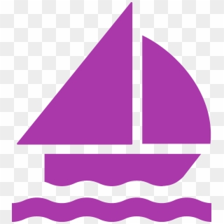 Boat Icon - Purple Boat Png Transparent, Png Download