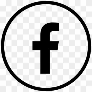 Facebook Logo Circle Black Transparent - Social Media Icons Png Black White, Png Download