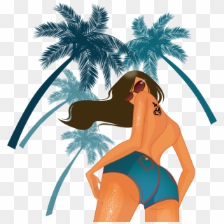 Download - Sexy Girls In Tropical, HD Png Download