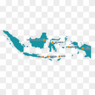 Indonesia Vector Kepulauan - Simple Map Of Indonesia, HD Png Download