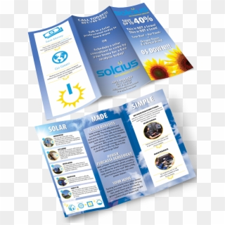 Custom Designed Brochure Samples Custom Designed Brochures - Sample Brochure For Solar Panel, HD Png Download