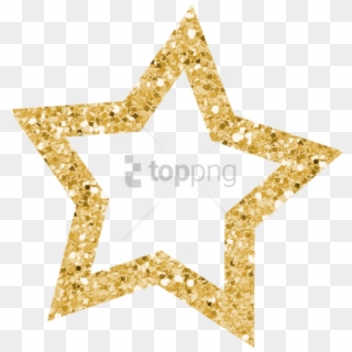 Free Png Gold Glitter Png Png Image With Transparent - Glitter Gold Star Clip Art, Png Download
