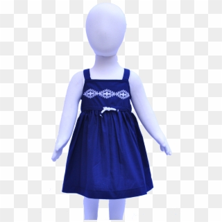 Vestido Azul Marino, Vestidos Azules, Uñas Azules, - Girl, HD Png Download