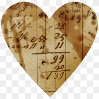 Ledger Paper Hearts - Png Vintage Heart, Transparent Png