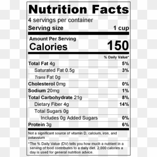1 2 Cup Strawberries Nutrition Label - Bpi Bam, HD Png Download