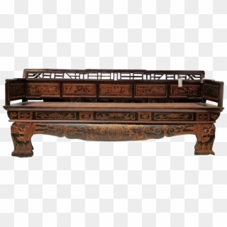 Chinese Dragon Antique Bench - Bench, HD Png Download