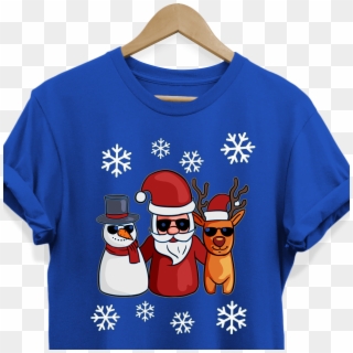 Snowman Santa Reindeer Tee Shirt For Men Women Boys - Zelda Breath Of The Wild Shirt, HD Png Download