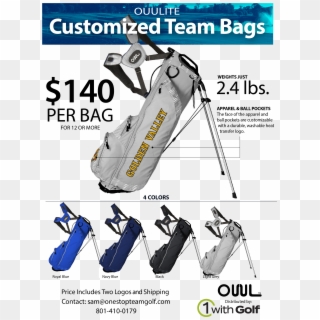 Ouulite Team Golf Bag - Golf Bag, HD Png Download