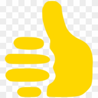 Thumb Vector Yellow - Yellow Clip Art Thumbs Up, HD Png Download