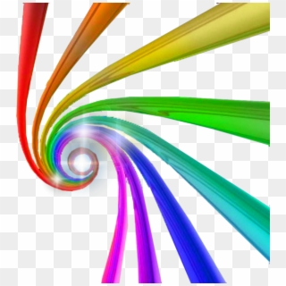 3d Rainbow Swirls - Vortex, HD Png Download