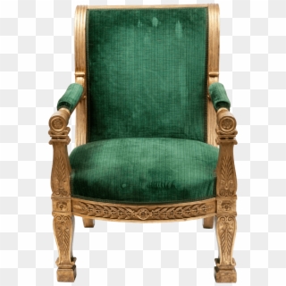 Armchair Green Vintage - King Of Chair Png, Transparent Png