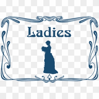 Ladies' Wc Door Sign - Ladies Sign For Toilets, HD Png Download