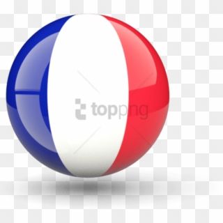 Free Png Icon Free France - France Flag Ball Png, Transparent Png